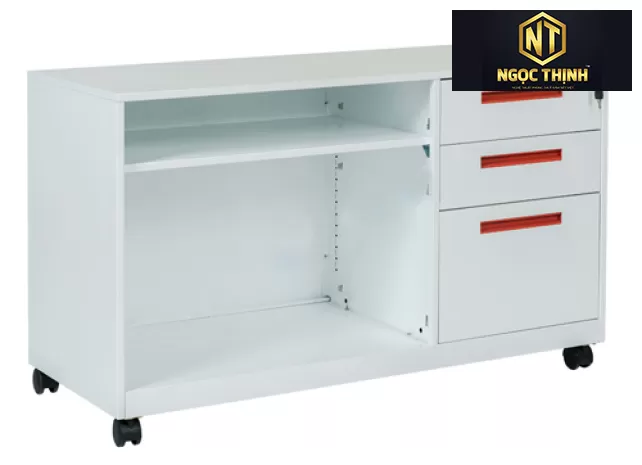 Tủ hồ sơ hiện đại-Tủ phụ thép sơn tĩnh điện màu trắng TUTP01D